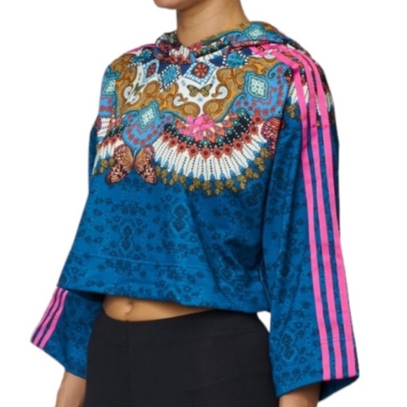 Adidas x Farm Rio Limited Edition Borbomix Cropped Hoodie - Picture 2 of 9